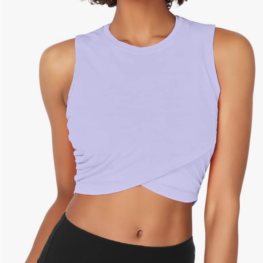 Sanutch Yoga, Dance, Fitted Workout Crop Tank, Athletic, Lounge Wear. Size Med